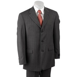Tommy Hilfiger Men's Grey/ Rose Stripe Wool Suit