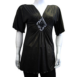 Fashion Love Metallic Short-sleeve Top
