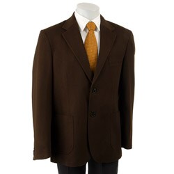 Report Collection Men's Brown 2-button Blazer