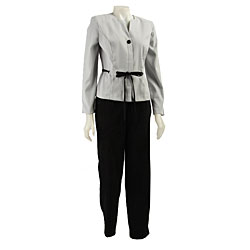 Karin Stevens Women's 2-piece Belted Pant Suit