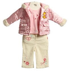 Disney's Winnie The Pooh Infant Girl's 3-piece Set
