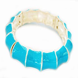 Enamel Turquoise Stretch Bracelet