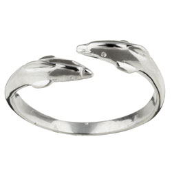 Sterling Silver Dolphin Toe Ring