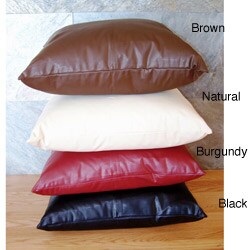 Faux Leather Metro Square Floor Pillow