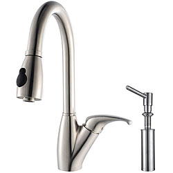 Kraus Stainless Kitchen Faucet and Soap Dispenser