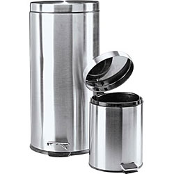 Stainless Trash Cans (Set of 2)