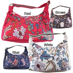 Handmade Hemp Fiber Floral Pattern Handbag (China)