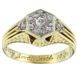 14k Yellow Gold 1/2ct TDW Diamond Estate Ring (J, I2) (Ring Size 9.75)