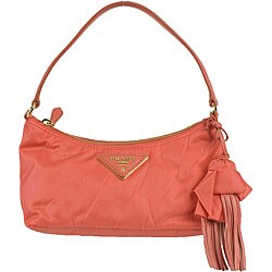 Prada 'Tessuto Flowers' Small Orange Handbag