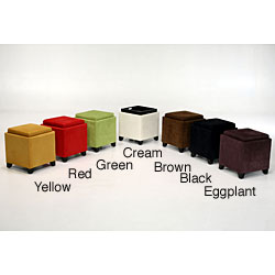 Microfiber Storage Ottoman