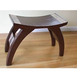 Handcrafted Modern Fante Bow Bench (Ghana)