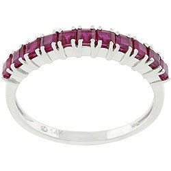 14k White Gold Ruby Ring
