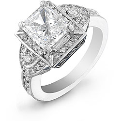 14k Gold 2 4/5ct TDW Princess-cut Diamond Ring (F-G-H, VS2-SI2)