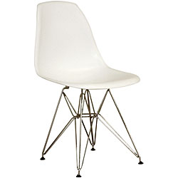 Ronnie Wire Base White Chairs (Set of 2)