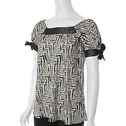 Loren D. Women's Earth Tone Square Neck Shirt