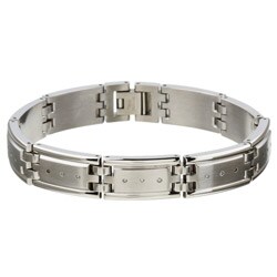 Stainless Steel and Diamond Bracelet