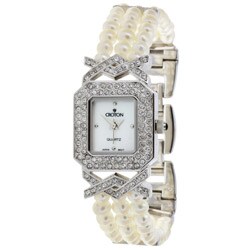 Croton Women's White Freshwater Pearl Watch Set