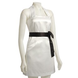 Max & Cleo Women's Satin Racerback Halter Dress