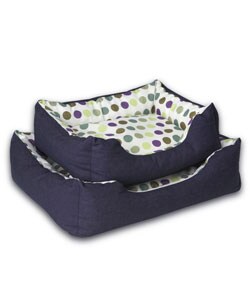 Hill & Dale Medium Denim Flower Box Dog Bed