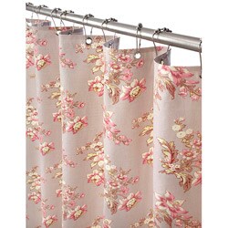 Floral Canvas Shower Curtain