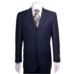 Giorgio Fiorelli Men's Navy Stripe 2-piece Suit