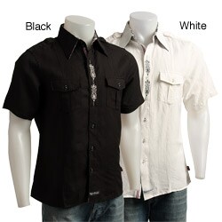 English Laundry Men's Embroidered Shirt