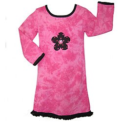 AnnLoren Girl's Pink Tie-dye Dress