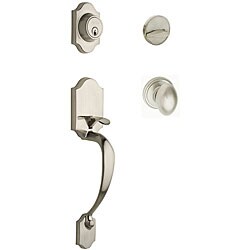 Traditional Satin Nickel Handleset with Egg Knob