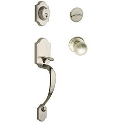 Traditional Satin Nickel Handleset with Ball Knob