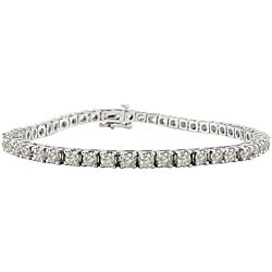 14k White Gold 6ct TDW Diamond Tennis Bracelet (J-K, I1-I2)