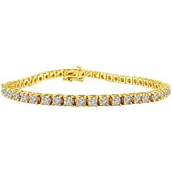 14k Yellow Gold 6ct TDW Diamond Tennis Bracelet (J-K, I1-I2)