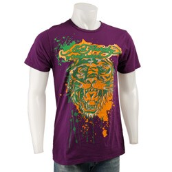 Ed Hardy Men's Purple Gel Tiger T-shirt