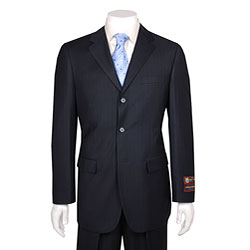 Giorgio Fiorelli Men's Navy Blue Stripe Suit