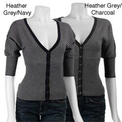 Pink Rose Junior's Striped V-neck Top