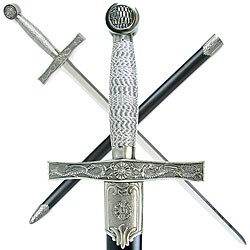 Medieval 39-inch Sword with Hard Scabbard