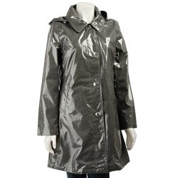 MICHAEL Michael Kors Women's Coated Linen Hooded Raincoat 