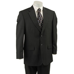 Haspel Men's Black Wool Blend 2-button Suit