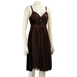 Robbie Bee Women's Velvet Lattice Dress