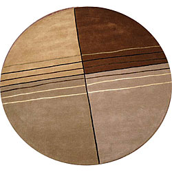 Hand-tufted Embassy Shades Wool Area Rug (8' Round)