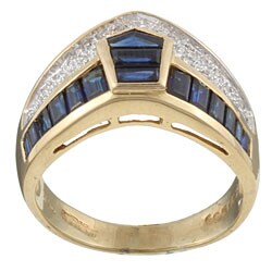 Encore by Le Vian 18k Gold Sapphire and 1/10ct TDW Diamond Ring