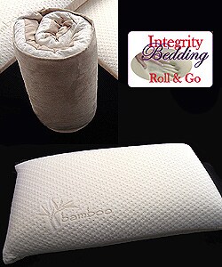 Italian Memory Foam Travel Pillow with Bamboo Cover