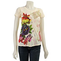 Christian Audigier Women's Short-sleeve Beaded Shirt