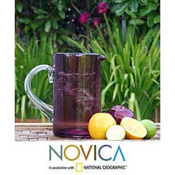 Blown Glass 'Amethyst' Pitcher (Mexico)