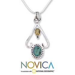 Citrine 'Sky Dance' Necklace (India)