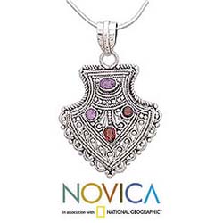Garnet and Amethyst 'Cupid's Dart' Necklace (India)