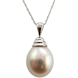 14-kt. White Gold & South Sea Pearl Pendant (10-13 mm)