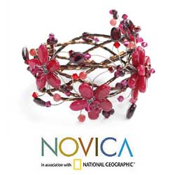 Garnet and Quartzite 'Garland' Bracelet (Thailand)