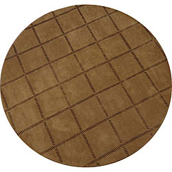 Hand-tufted Embassy Grid Rug (8' Round)
