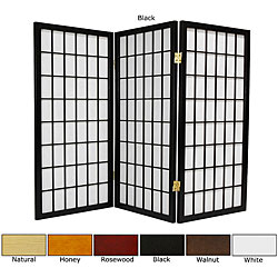 Window Pane 36-inch 3-panel Shoji Screen (China)