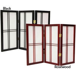 Double Cross 24-inch 3-panel Shoji Screen (China)